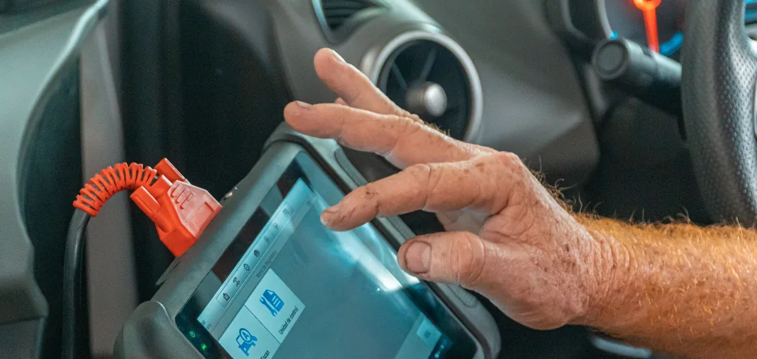 Diagnostic equipment in use — illustrative stock photograph