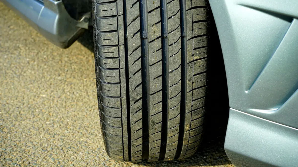 Tire tread detail — illustrative stock photograph