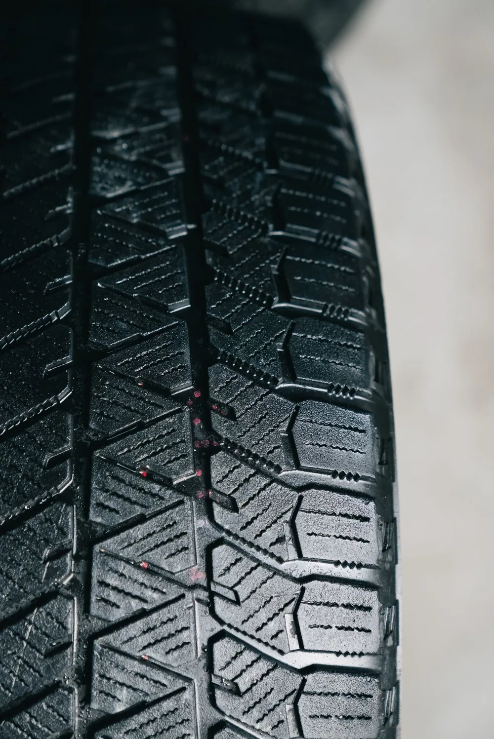 Close-up of tire tread — illustrative stock photograph